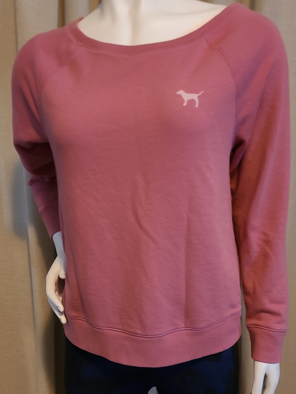 Victoria's Secret PINK Pink Trim Logo Ribbed Collar